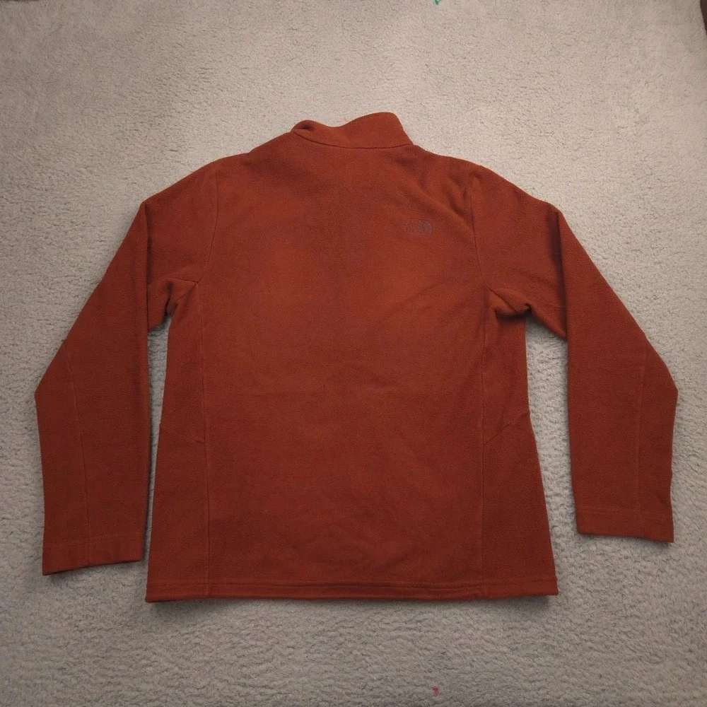 The North Face Fleece Jacket Mens L Rust Brown Full Zip Outdoor Hiking